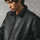 SHERPA LEATHER JACKET // BLACK