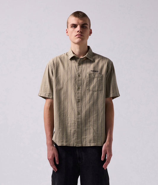 REYNOLDS STRIPED SS SHIRT // MOSS