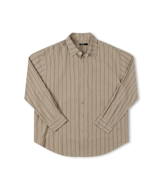 REYNOLDS STRIPED LS SHIRT // MOSS