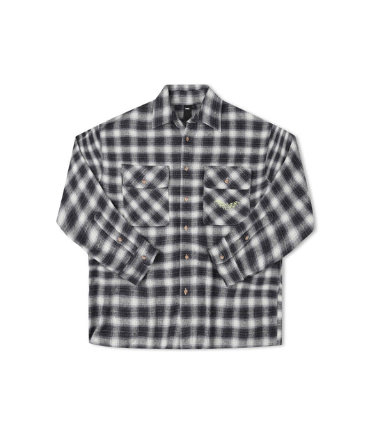 MANNERS PLAID LS SHIRT // BLACK