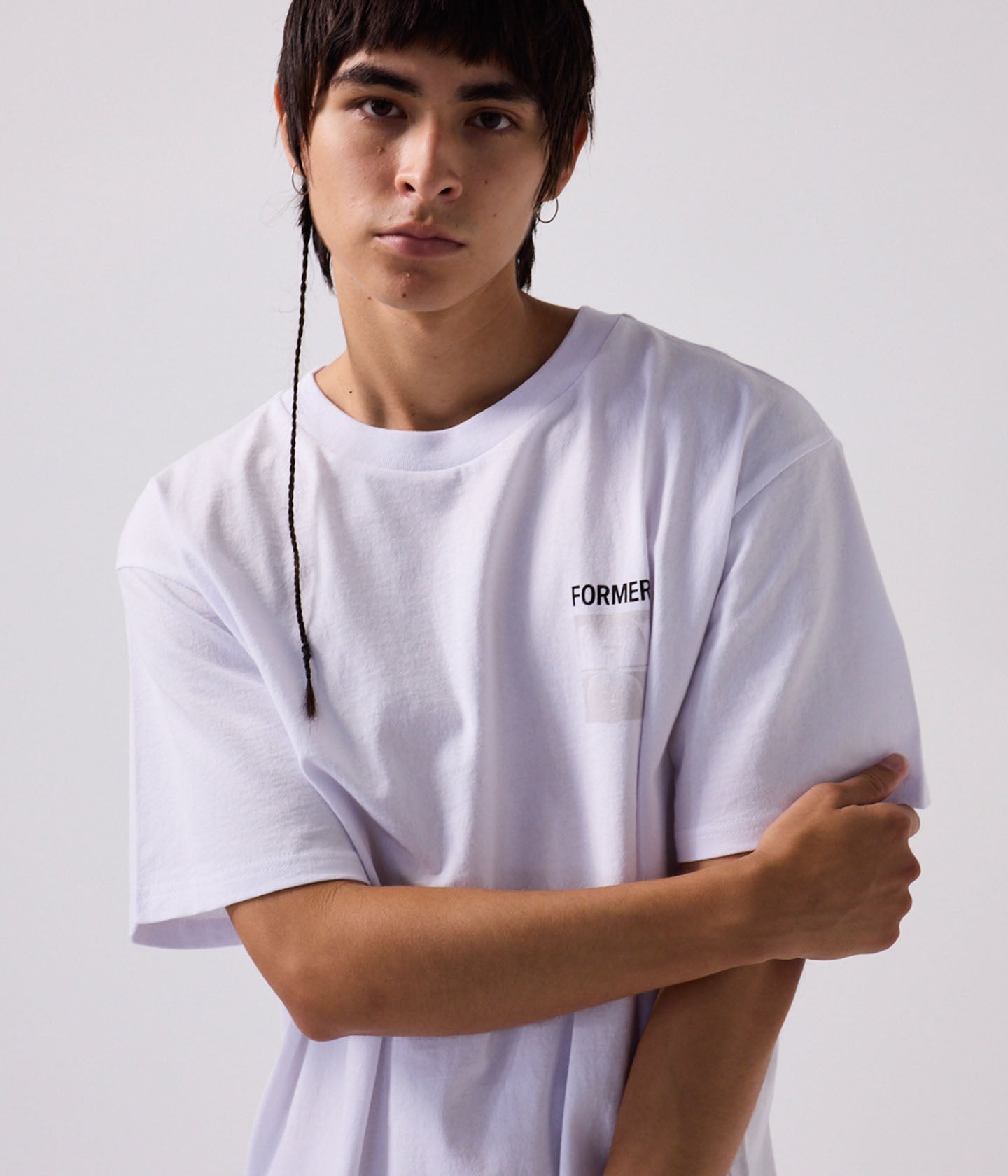 TWO-TONE CRUX T-SHIRT  // WHITE