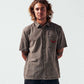 MANNERS CHECK SS SHIRT // ARMY