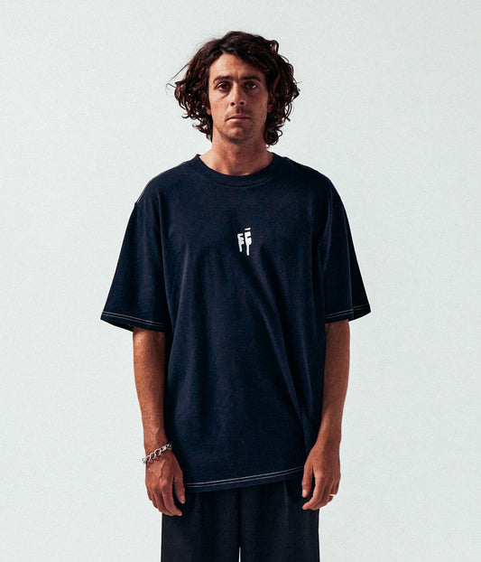 SKEWER OVERSIZED T-SHIRT // BLACK