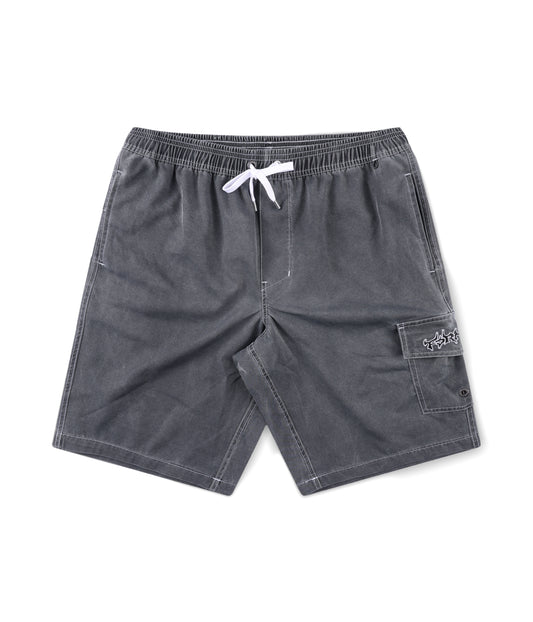 SWANS CARGO 21" SWIM TRUNK // BLACK EMBROID