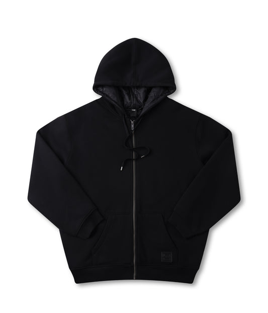 CRUX ZIP-THRU LINED HOOD // BLACK