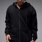 CRUX ZIP-THRU LINED HOOD // BLACK