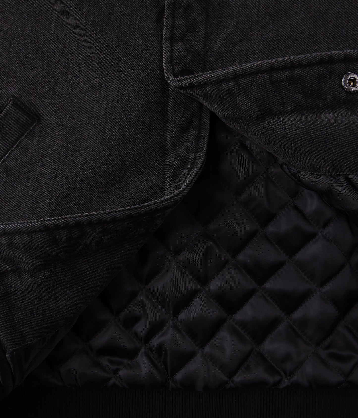 AG VARSITY JACKET // BLACK DENIM