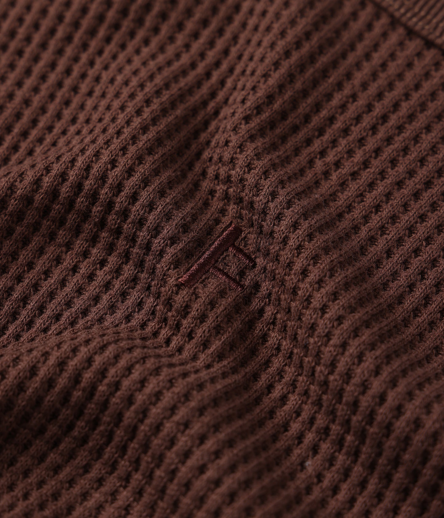 FRANCHISE WAFFLE LS T-SHIRT // CHOC