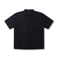 FRANCHISE OPEN COLLAR POLO // BLACK