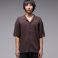 MARILYN CABLE SS KNIT SHIRT // CHOC