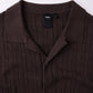 MARILYN CABLE SS KNIT SHIRT // CHOC