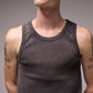 ACID RIB SINGLET // WASHED BLACK