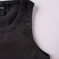 ACID RIB SINGLET // WASHED BLACK