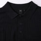 FRANCHISE LS KNIT POLO // BLACK