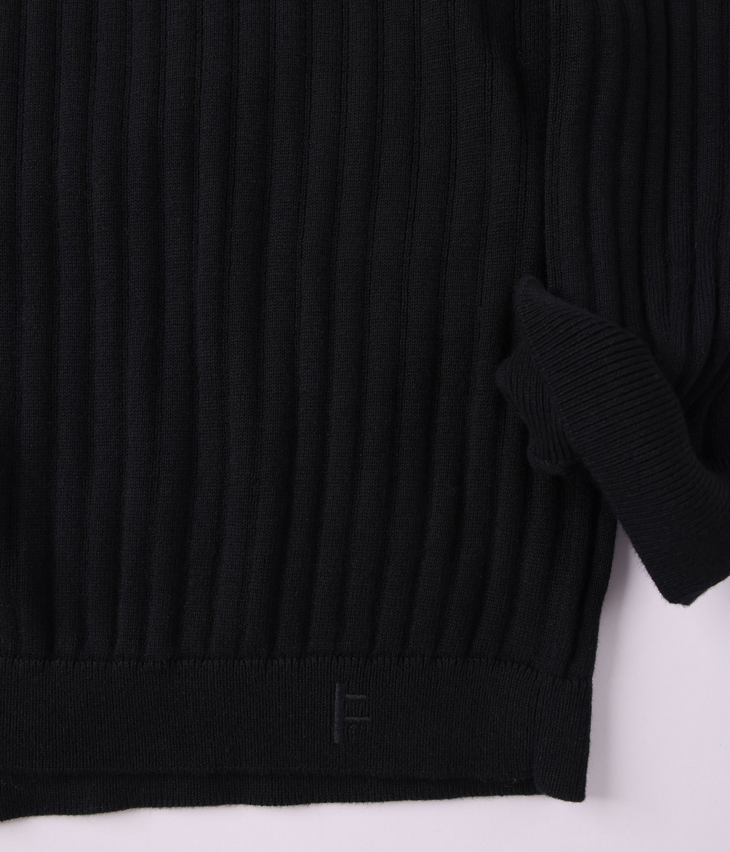 FRANCHISE LS KNIT POLO // BLACK