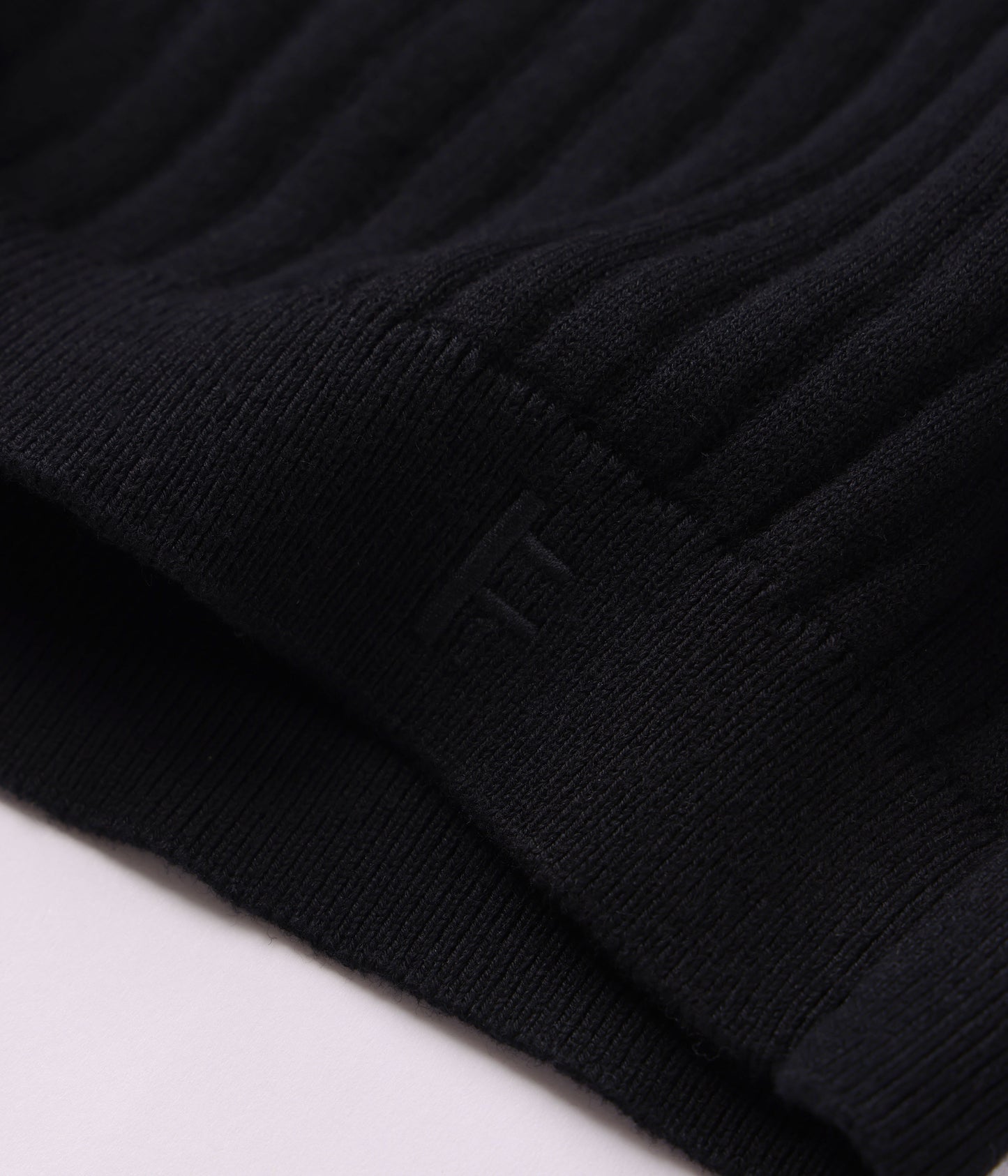 FRANCHISE LS KNIT POLO // BLACK