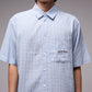 VIVIAN CHECK SS SHIRT // BLUE