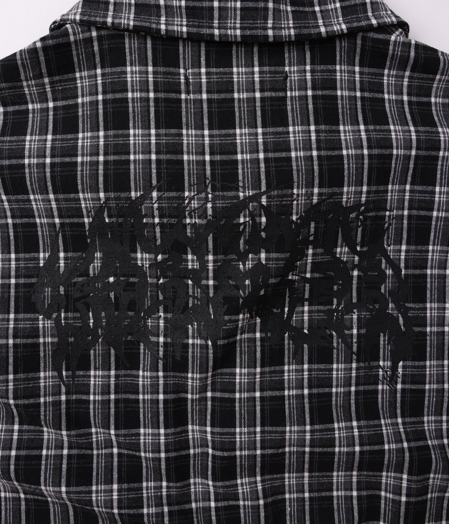 VIVIAN PRAISE CHECK SS SHIRT // BLACK