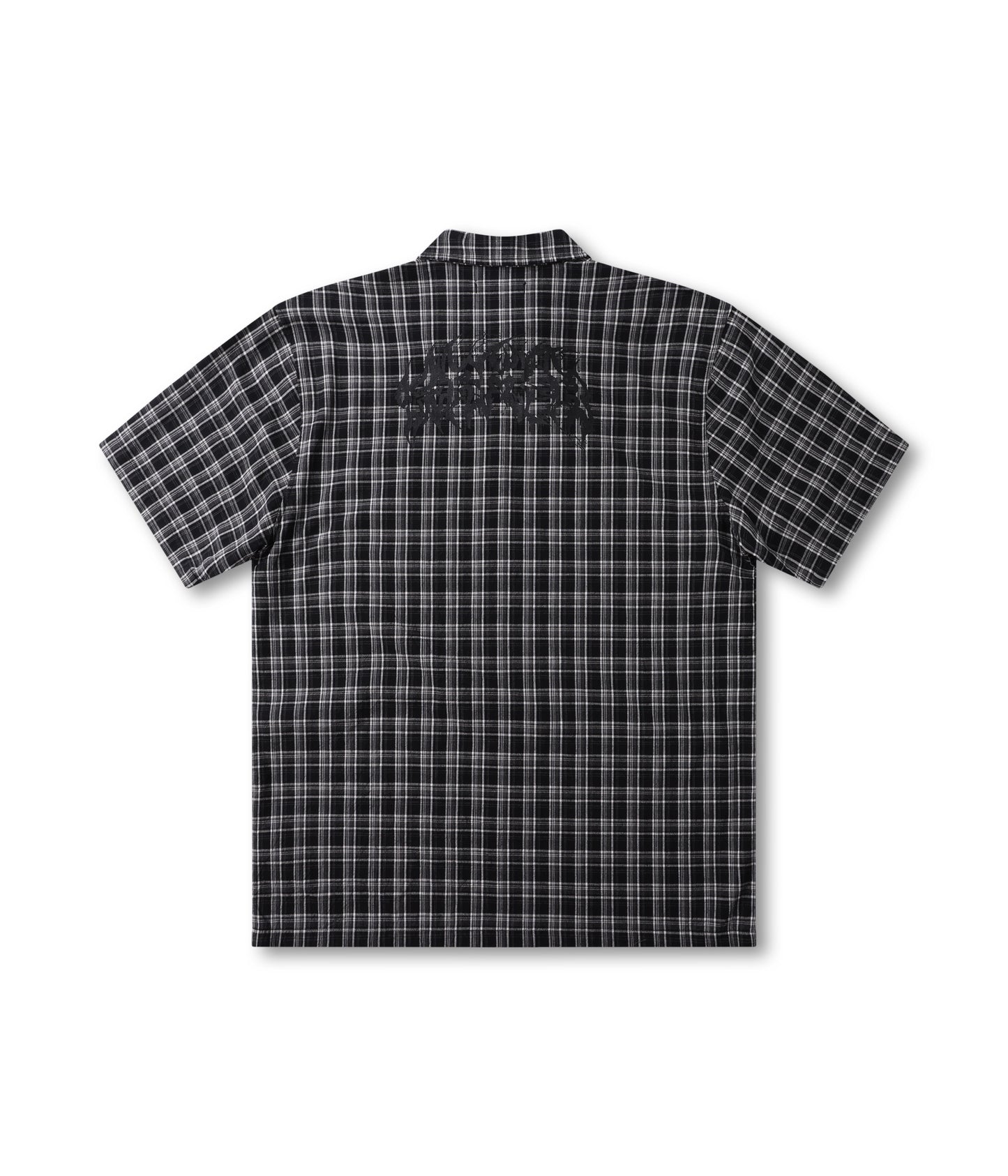 VIVIAN PRAISE CHECK SS SHIRT // BLACK