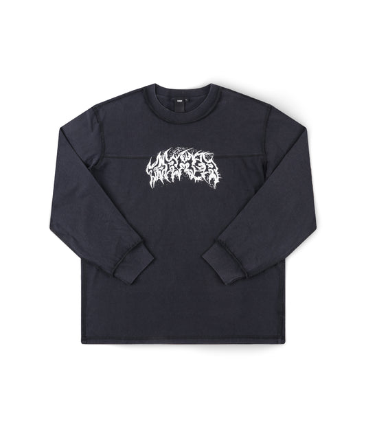 PRAISE LS T-SHIRT // WASHED BLACK