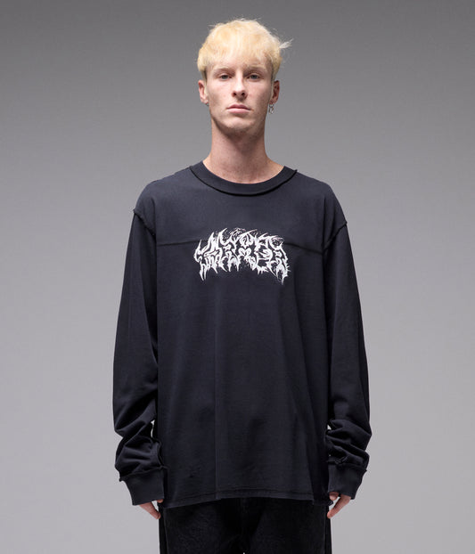 PRAISE LS T-SHIRT // WASHED BLACK