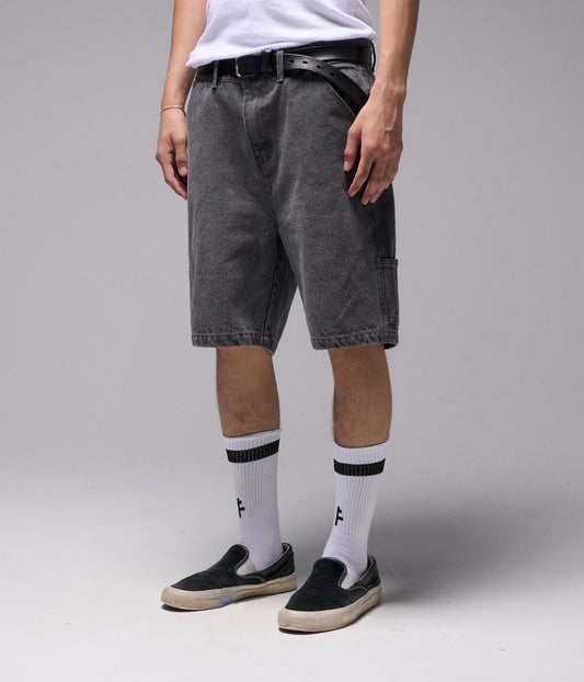 VT DISTEND  DENIM 20.5" CARPENTER SHORT // WASHED GREY