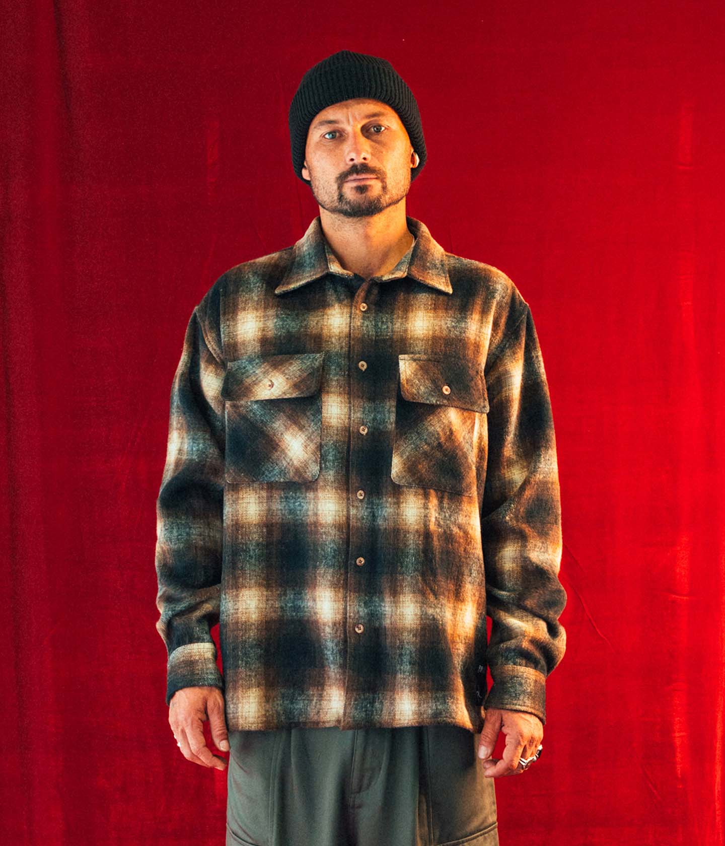 DION FLANNEL LS SHIRT // BROWN