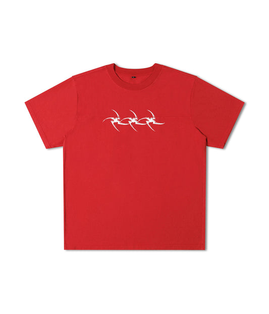 COMBAT STAR OVERSIZED T-SHIRT // WASHED RED