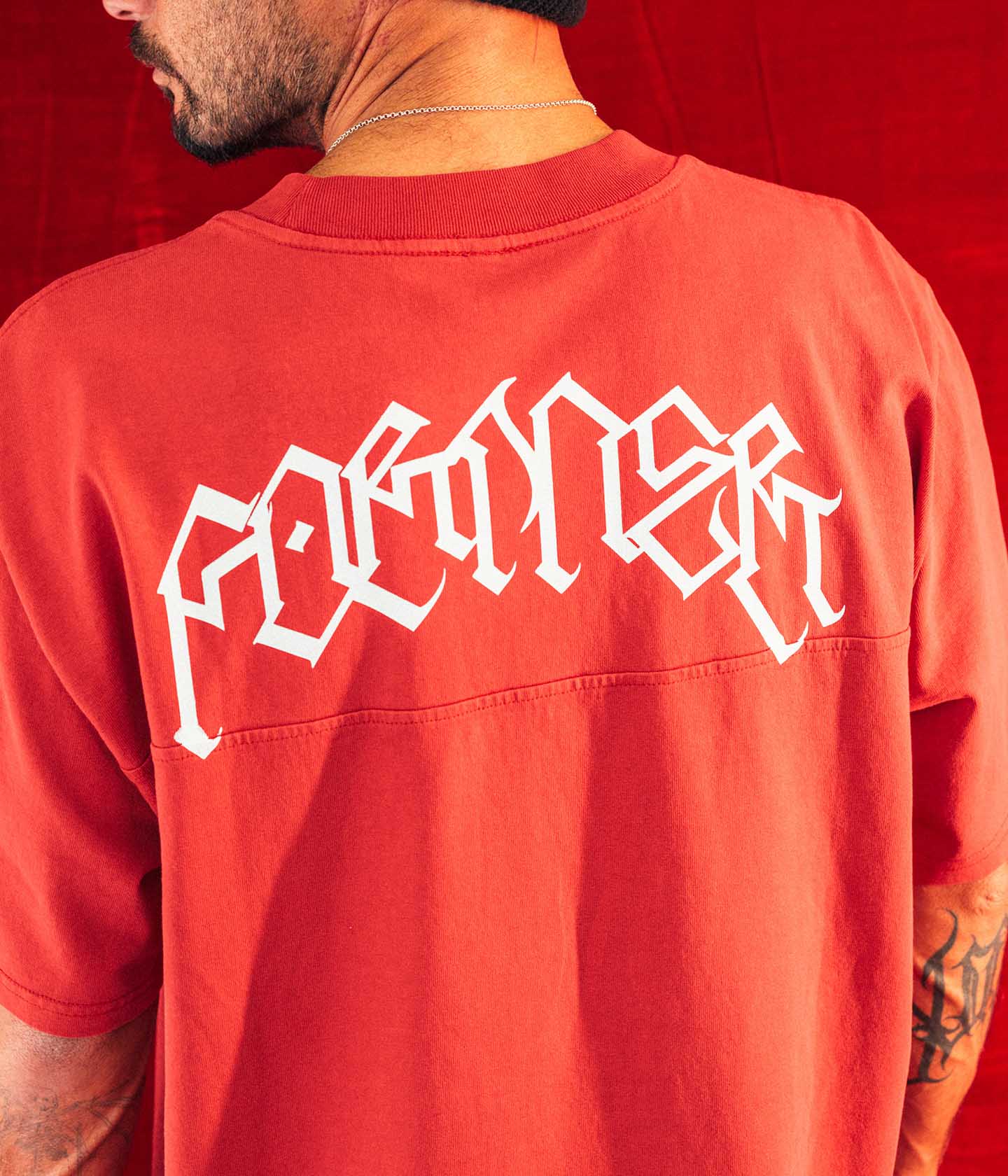 COMBAT STAR OVERSIZED T-SHIRT // WASHED RED