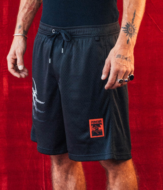 COMBAT STAR MESH WALKSHORT // BLACK