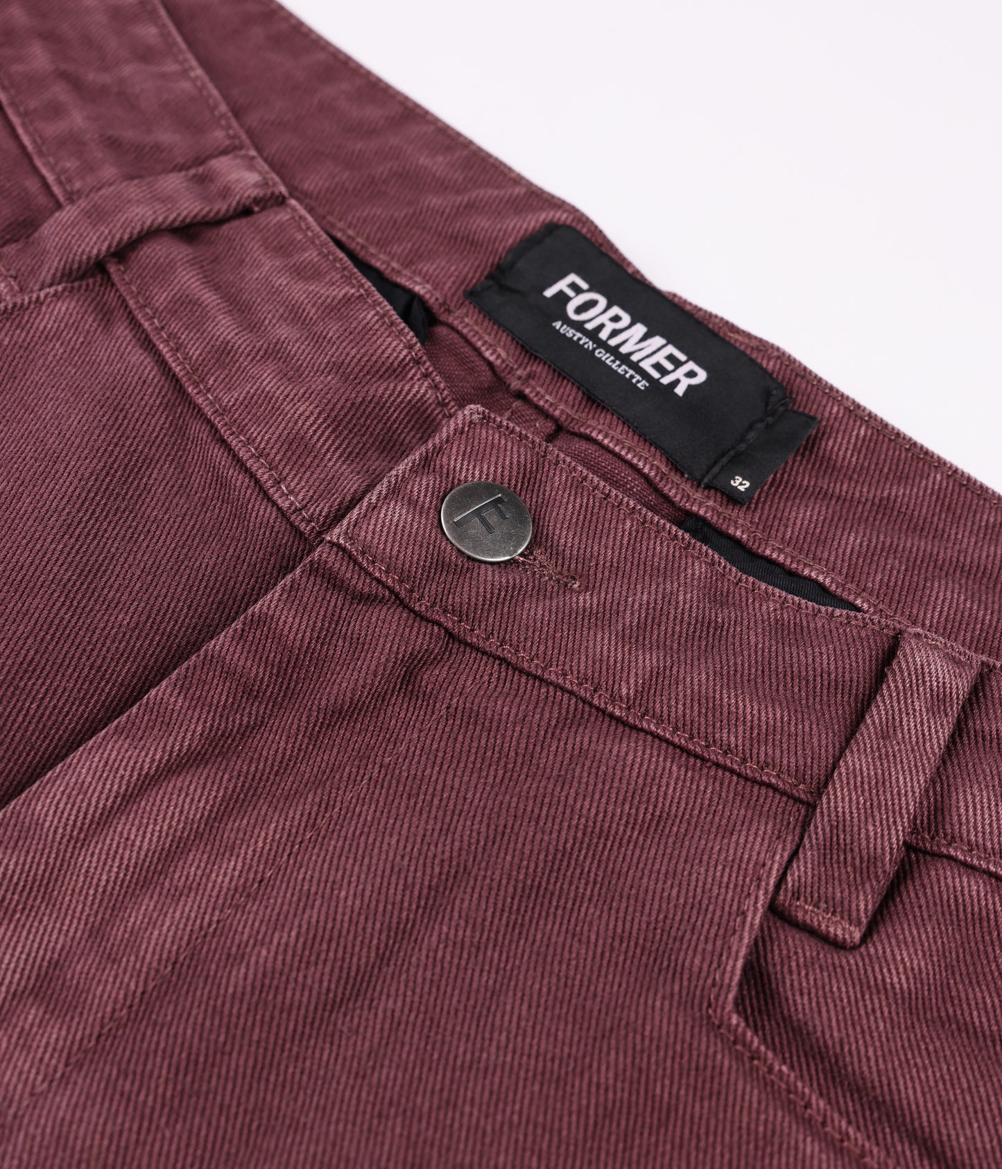 AG DENIM PANT // MAROON