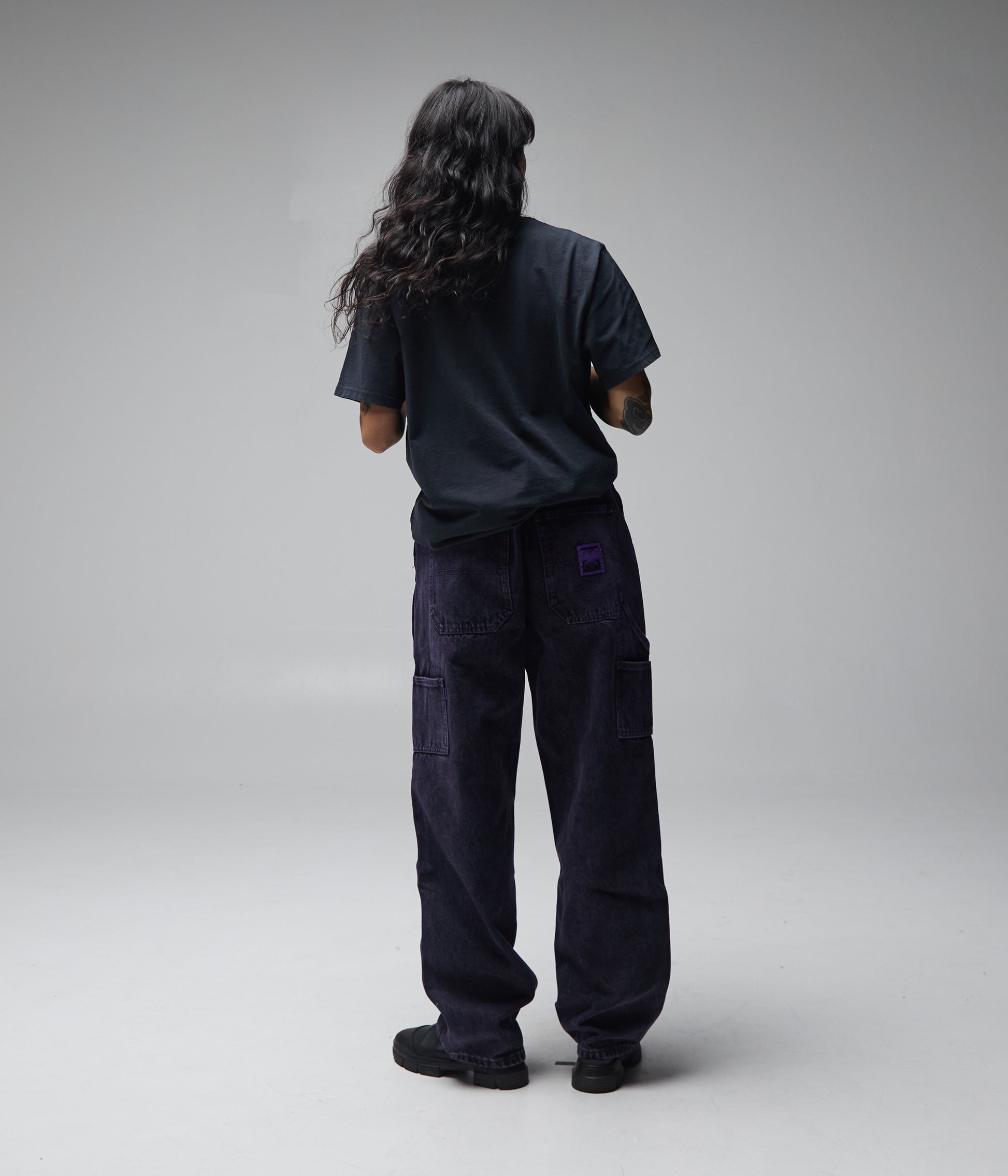 FORMER Distend Denim Pant in Washed Purple - FORMER x RAGE Collection
