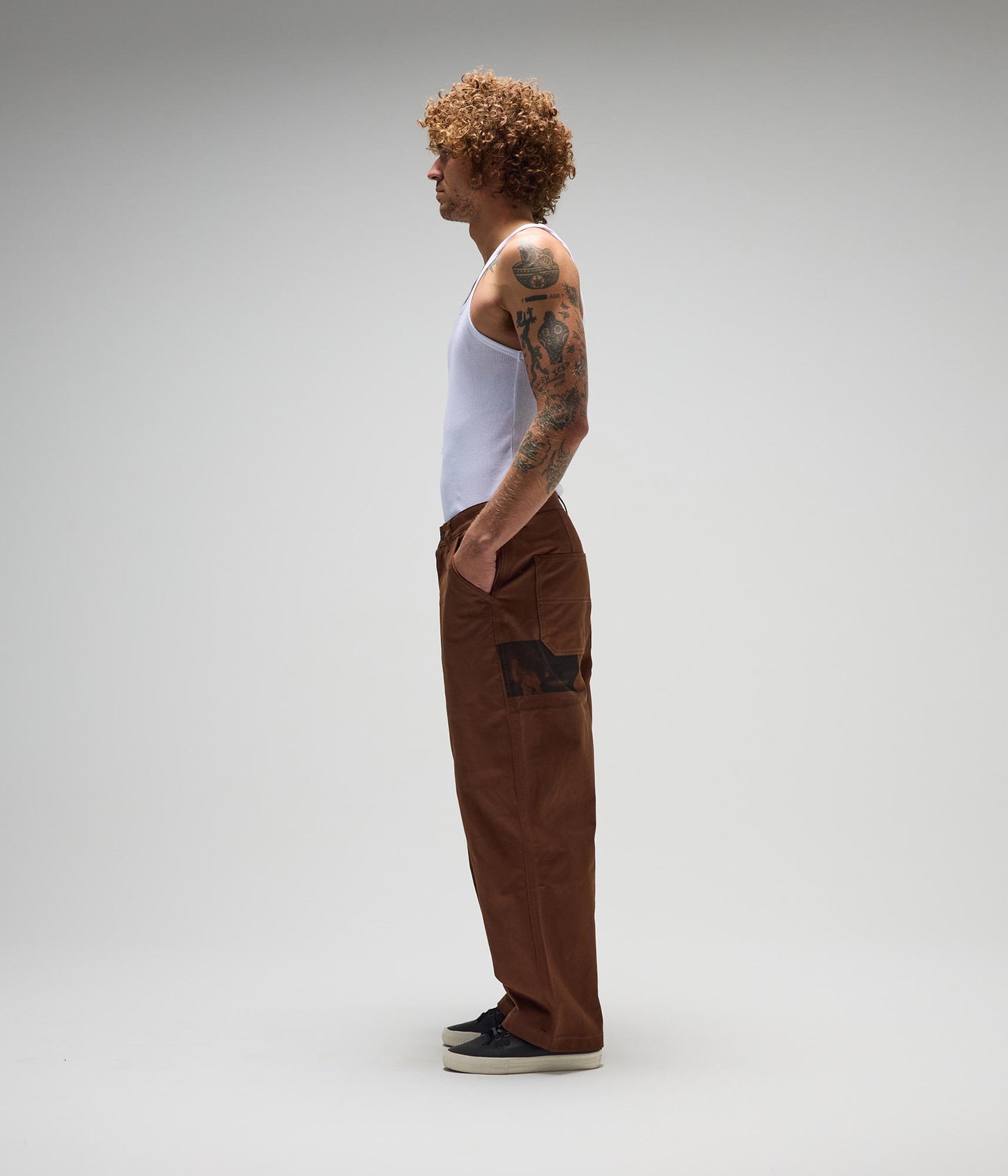 FORMER DXD Reynolds Work Pant in BROWN - Destroyed By Dane Collection