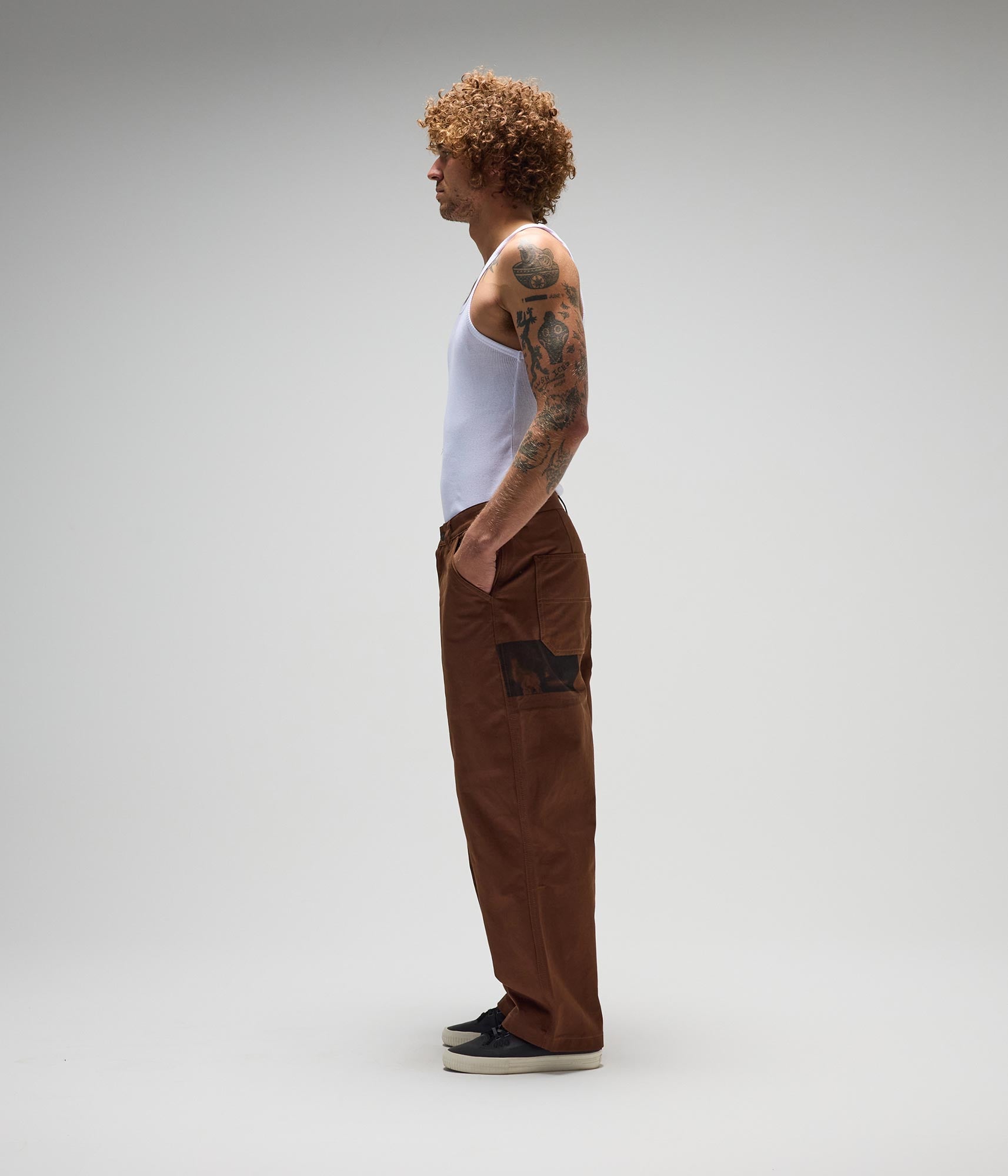 FORMER DXD Reynolds Work Pant in BROWN - Destroyed By Dane Collection