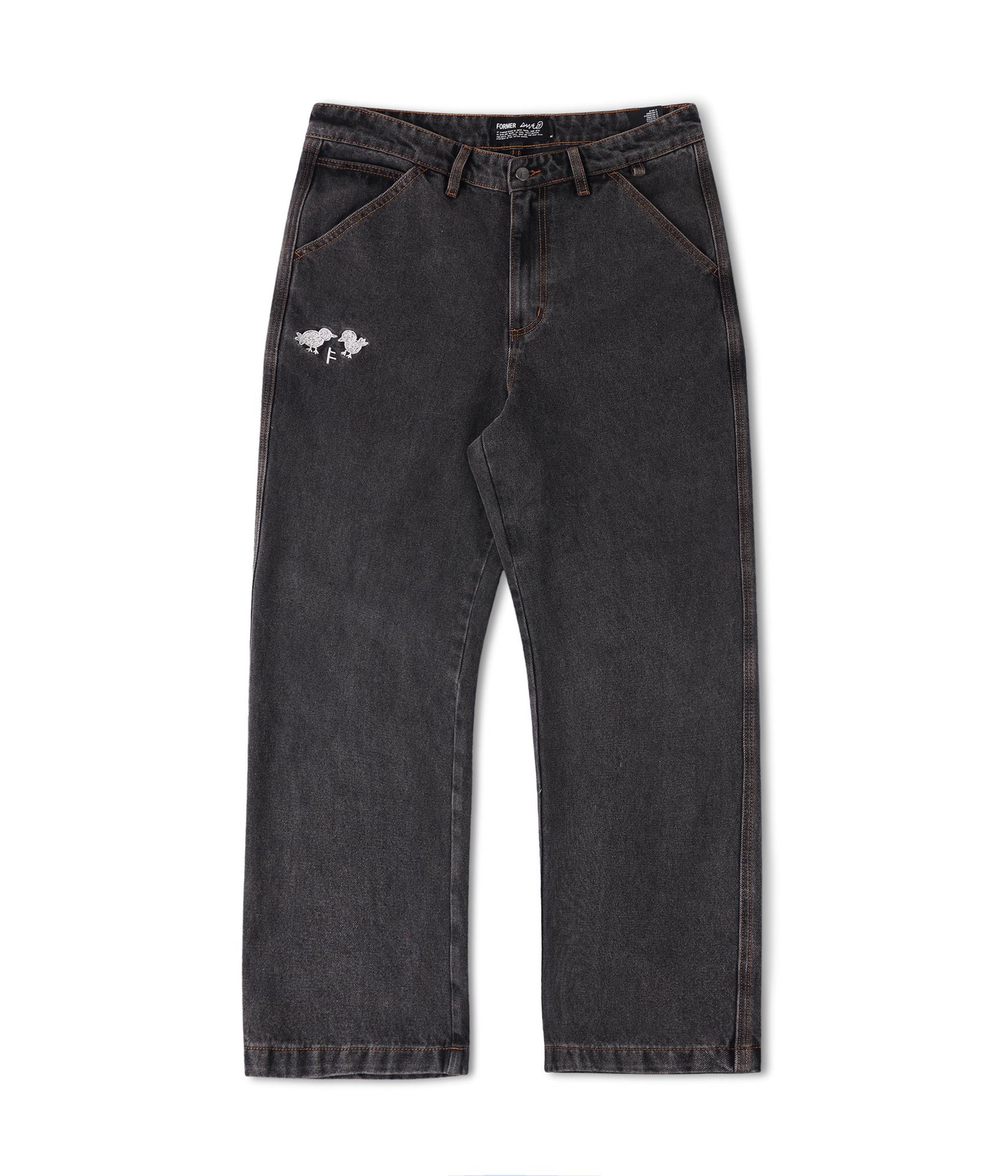 FORMER DXD Reynolds Denim Pant in WASHED BLACK - Destroyed By Dane Collection