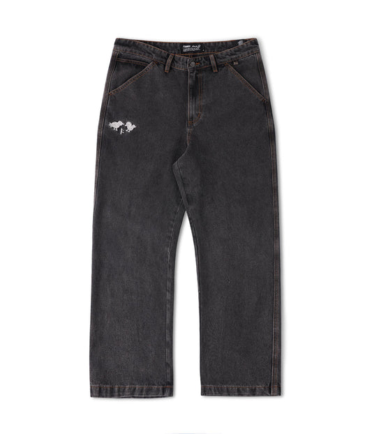 FORMER DXD Reynolds Denim Pant in WASHED BLACK - Destroyed By Dane Collection
