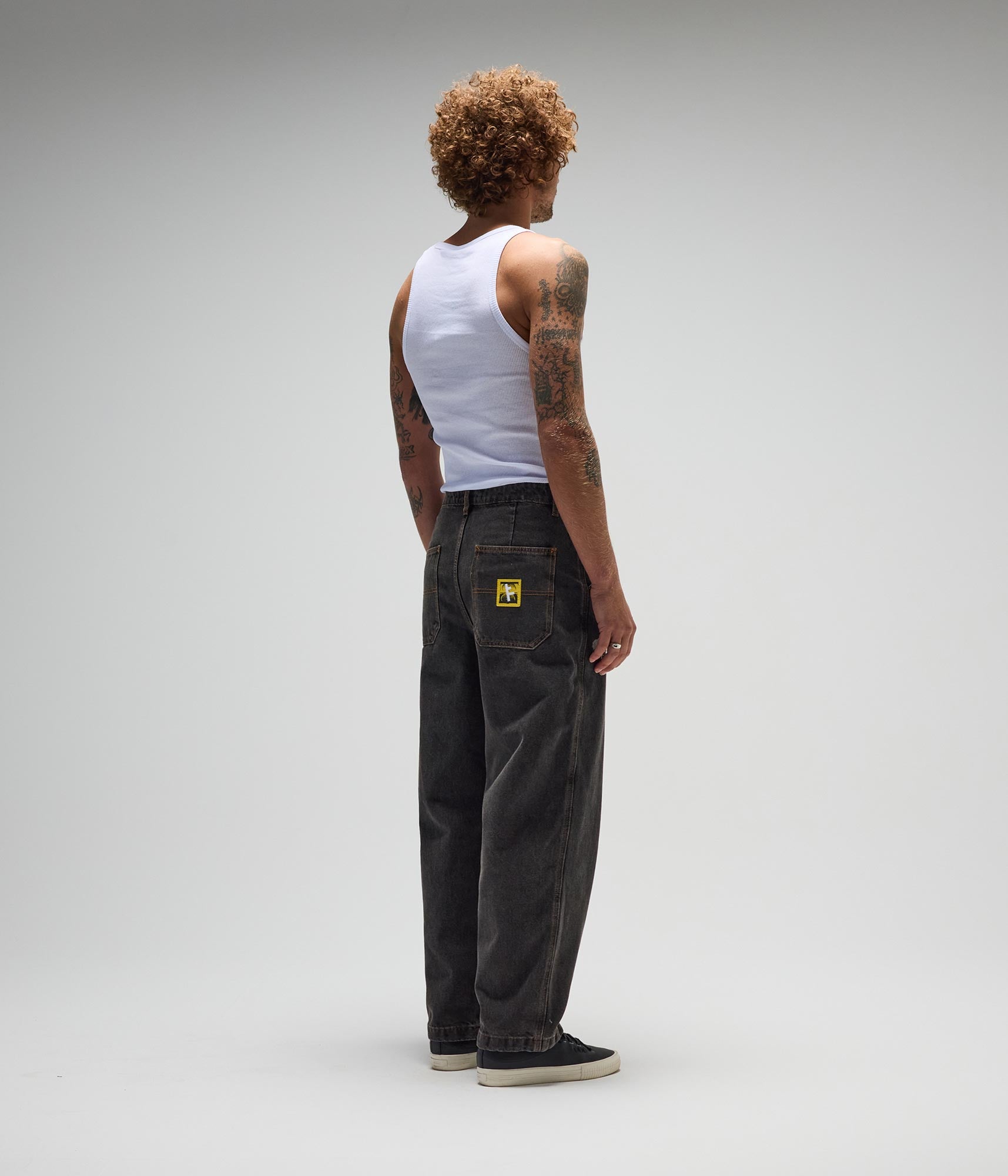 FORMER DXD Reynolds Denim Pant in WASHED BLACK - Destroyed By Dane Collection