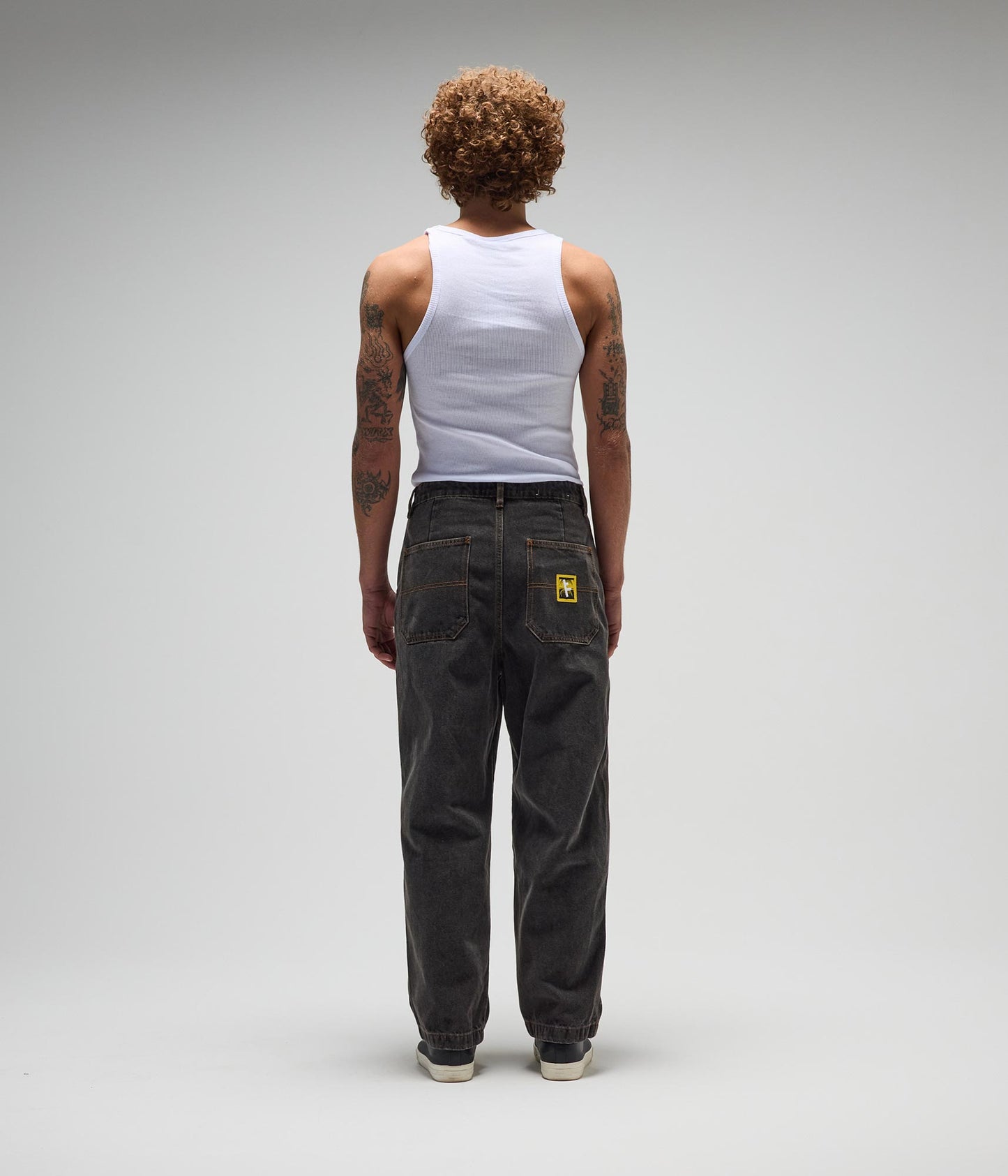 FORMER DXD Reynolds Denim Pant in WASHED BLACK - Destroyed By Dane Collection