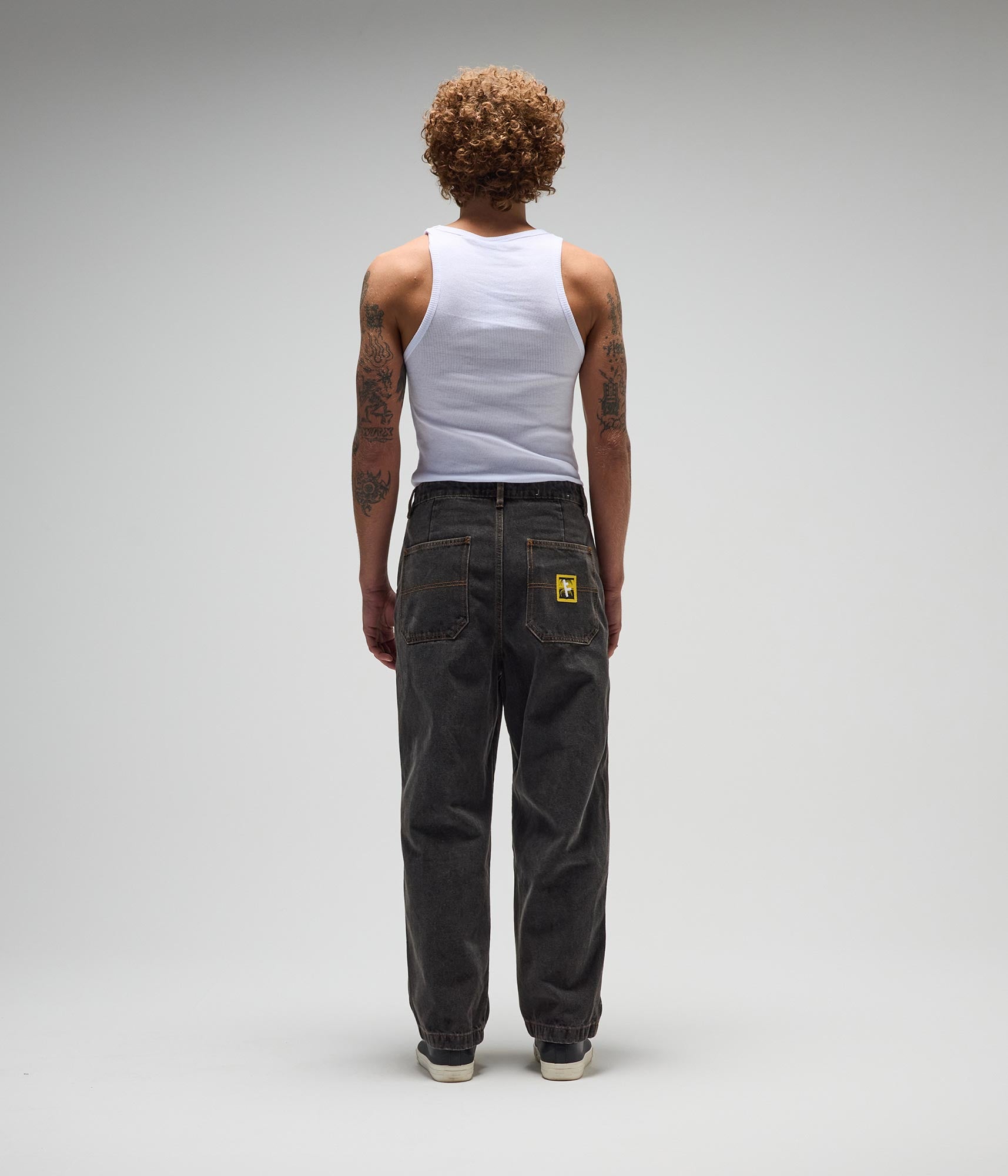 FORMER DXD Reynolds Denim Pant in WASHED BLACK - Destroyed By Dane Collection