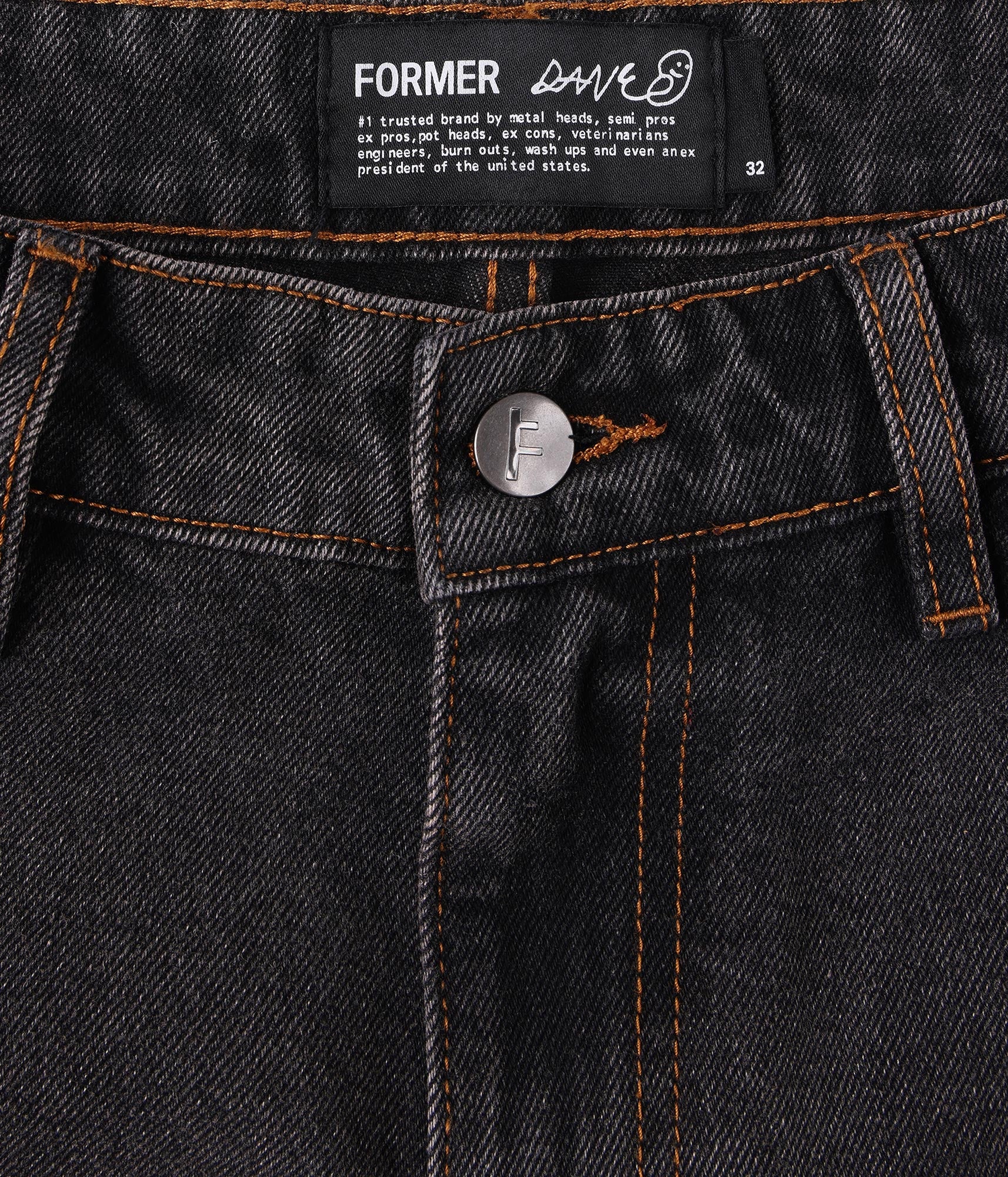 FORMER DXD Reynolds Denim Pant in WASHED BLACK - Destroyed By Dane Collection