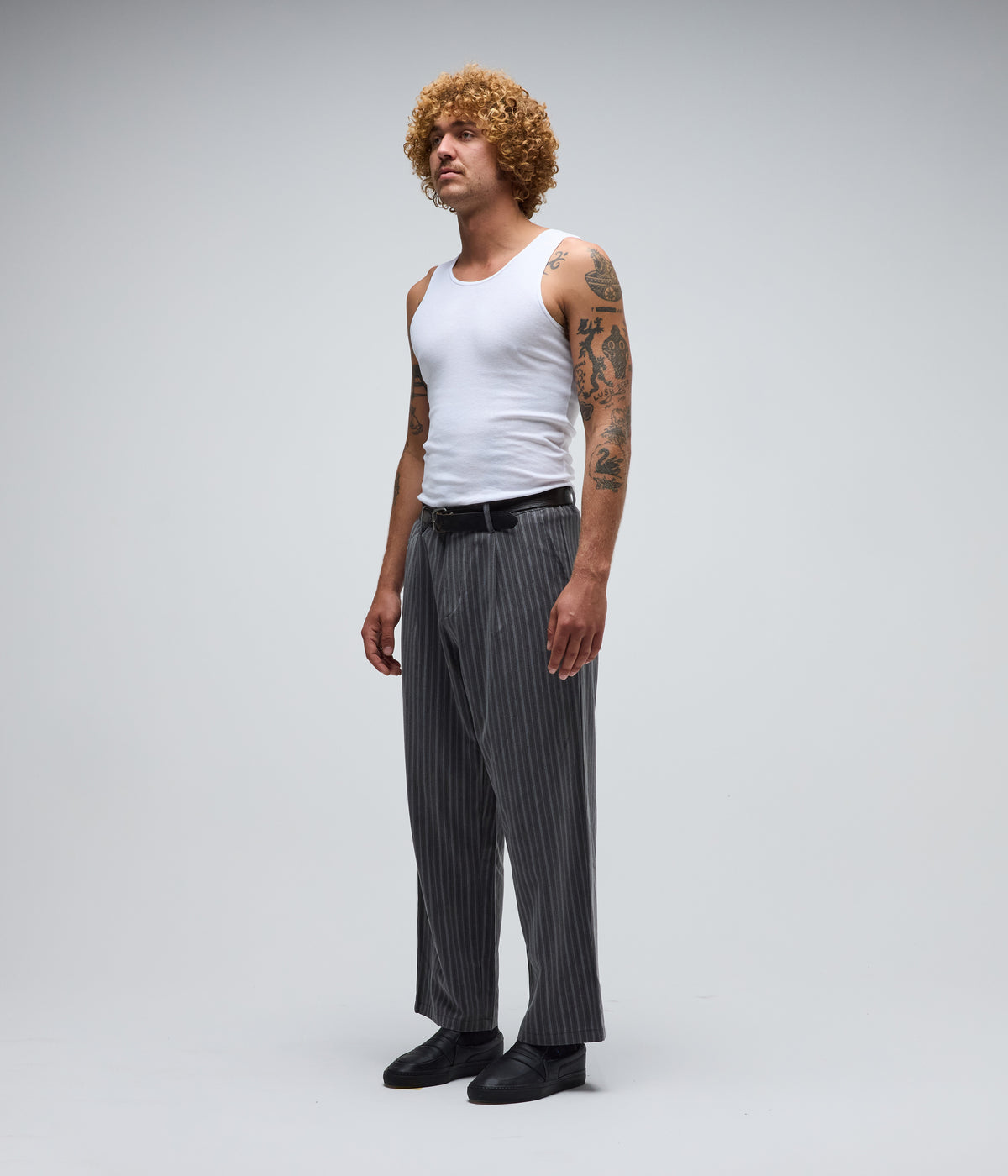 FORMER / ANDERSON PINSTRIPE PANT // GREY