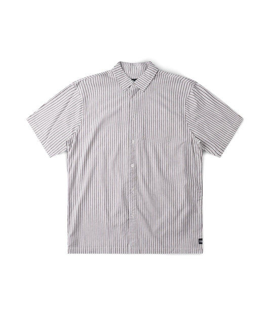 FORMER Reynolds Stripe SS Shirt in BEIGE