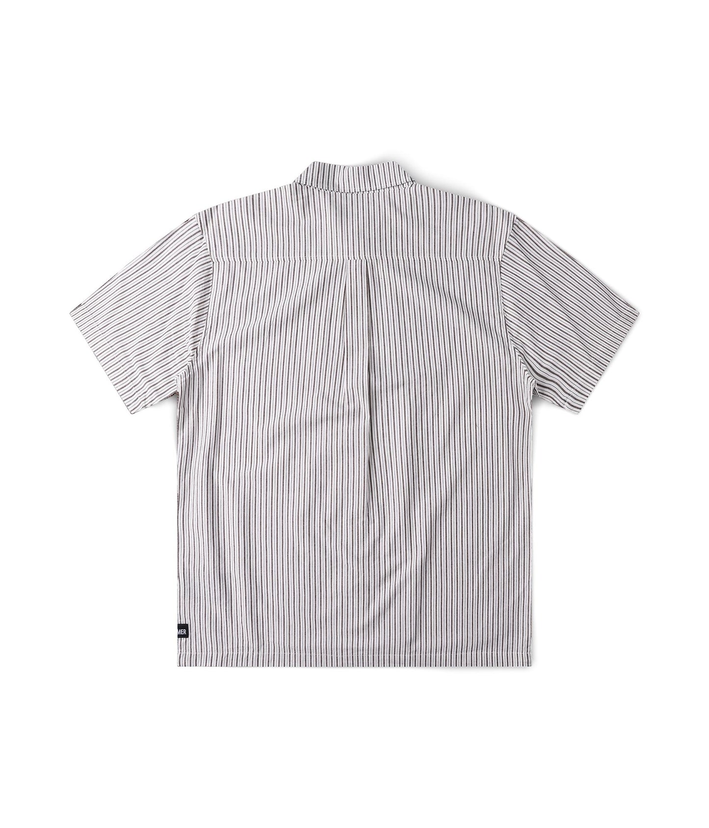 FORMER Reynolds Stripe SS Shirt in BEIGE