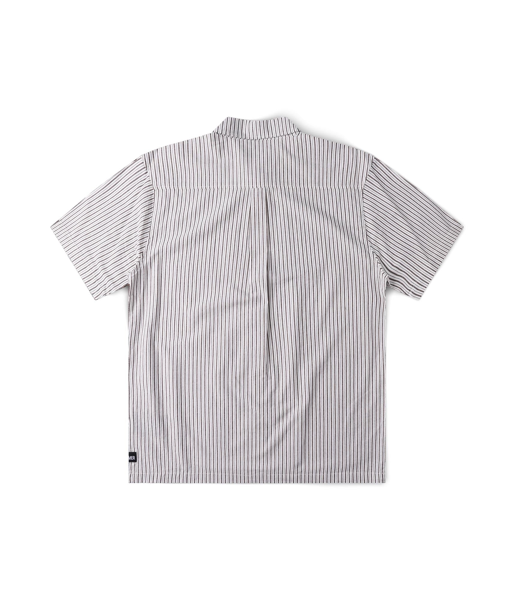 FORMER Reynolds Stripe SS Shirt in BEIGE