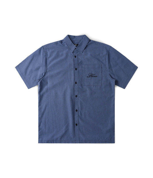 FORMER Vivian Check SS Shirt in BLUE