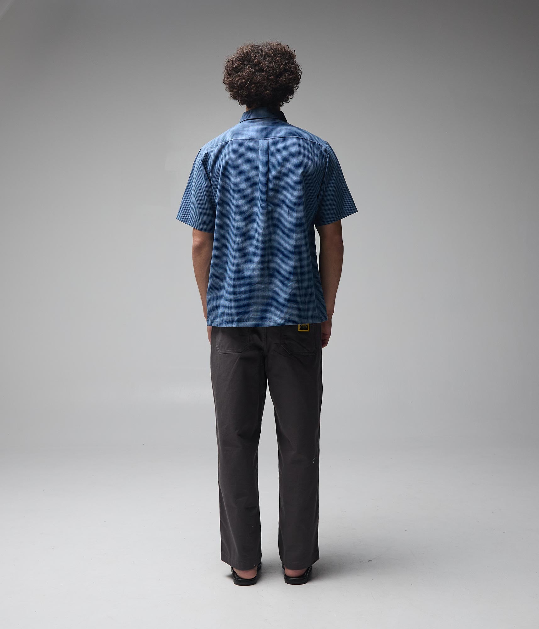 FORMER Vivian Check SS Shirt in BLUE