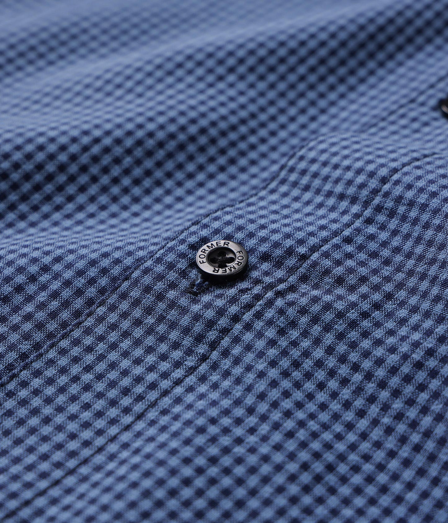 FORMER Vivian Check SS Shirt in BLUE