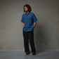 FORMER Vivian Check SS Shirt in BLUE