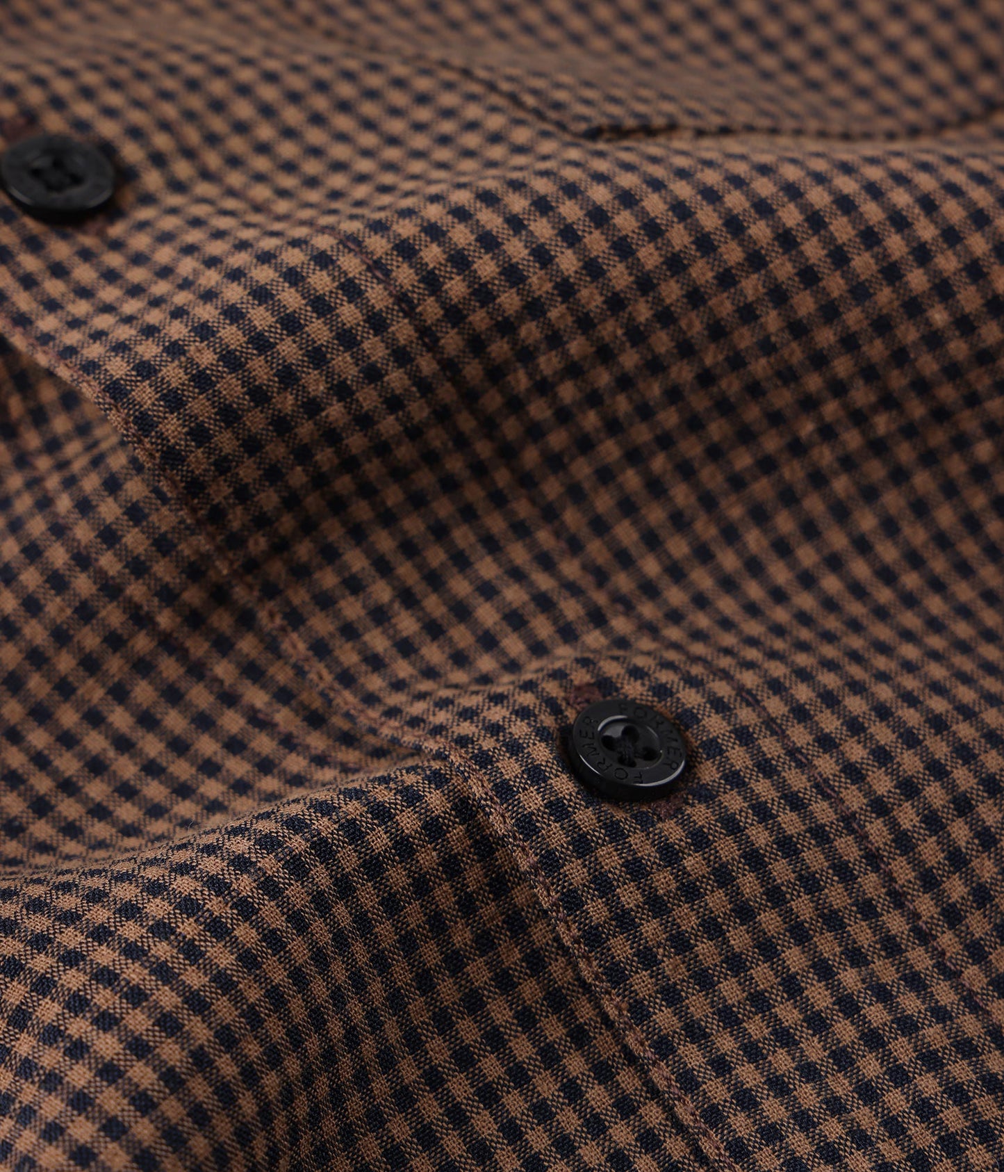 FORMER Vivian Check SS Shirt in BROWN