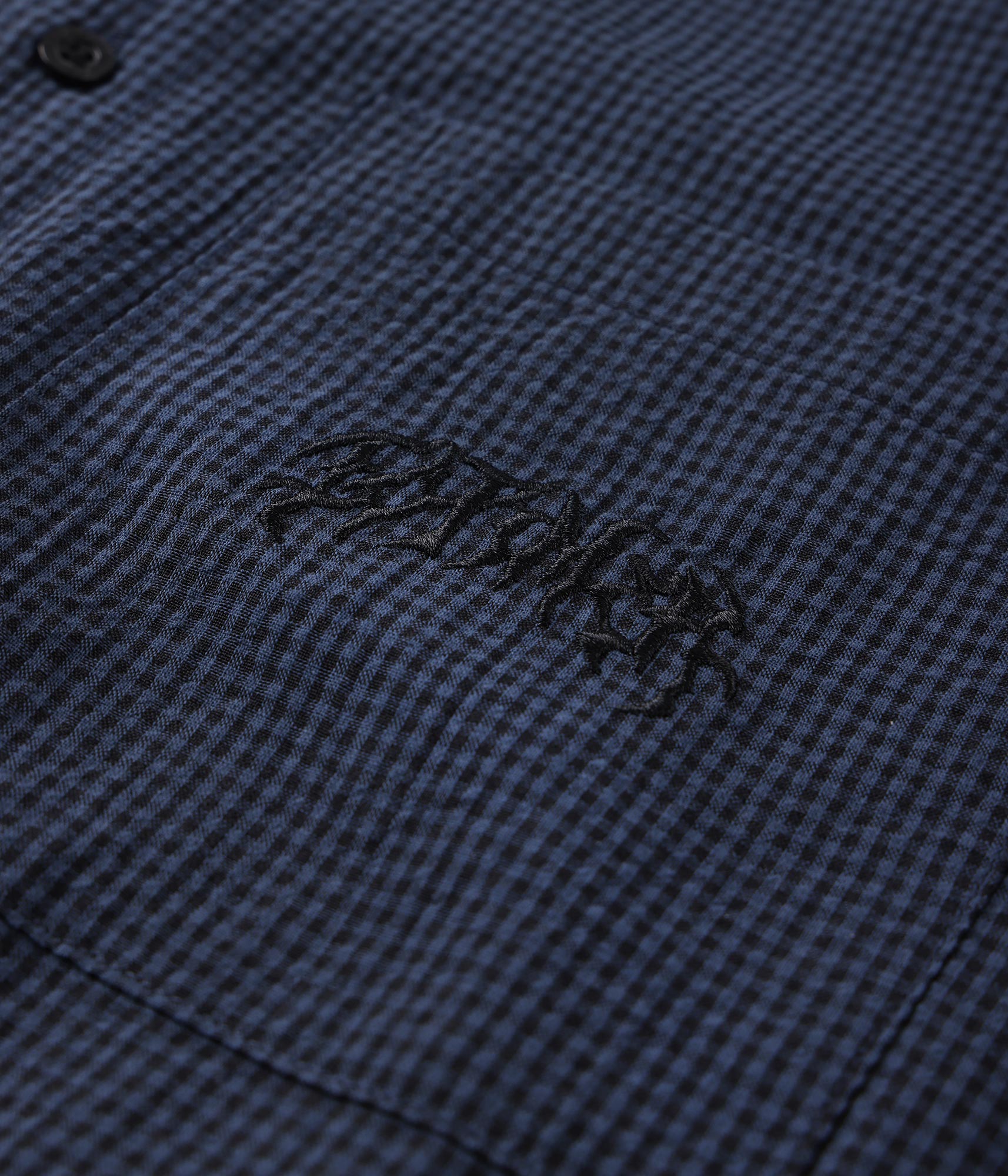 FORMER Vivian Check SS Shirt in NAVY